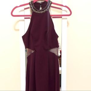 Burgundy Sequin Hearts Dillard’s Dress